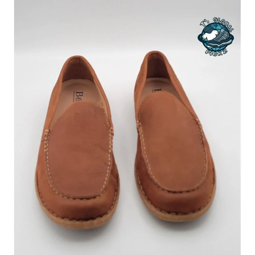 BORN Naldo Slip On Shoes Brown Leather Loafers Mens US Size 11.5